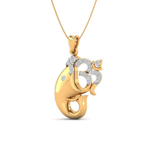 Ganeshaya diamond pendant (Without Chain)