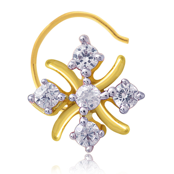 Diamond X Nose Pin