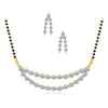 Double strip diamond mangalsutra