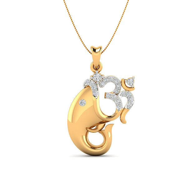 Ganeshaya diamond pendant (Without Chain)