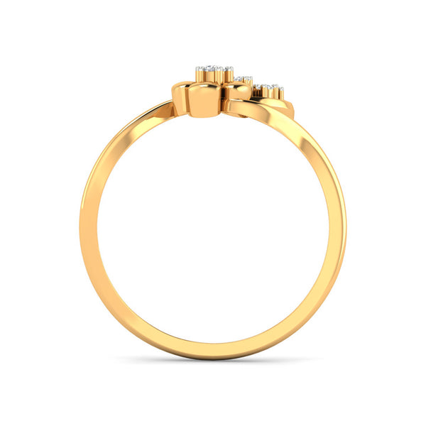 Floral fantasy diamond ring