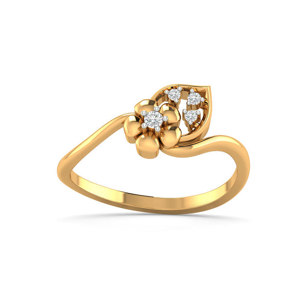 Floral fantasy diamond ring